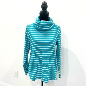 L.L Bean Women’s Stripped Cotton Turtleneck